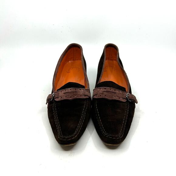 Fieramosca & Co Brown Suede Kitten Heel Pumps Women's 8.5 US - Picture 4 of 9